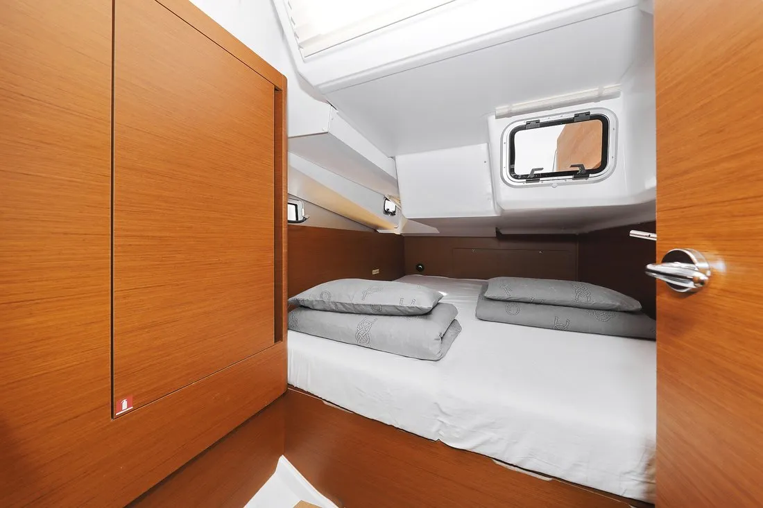 Cabin on Waka, a Jeanneau Sun Odyssey 440 sailboat at Grad Biograd na Moru, Croatia