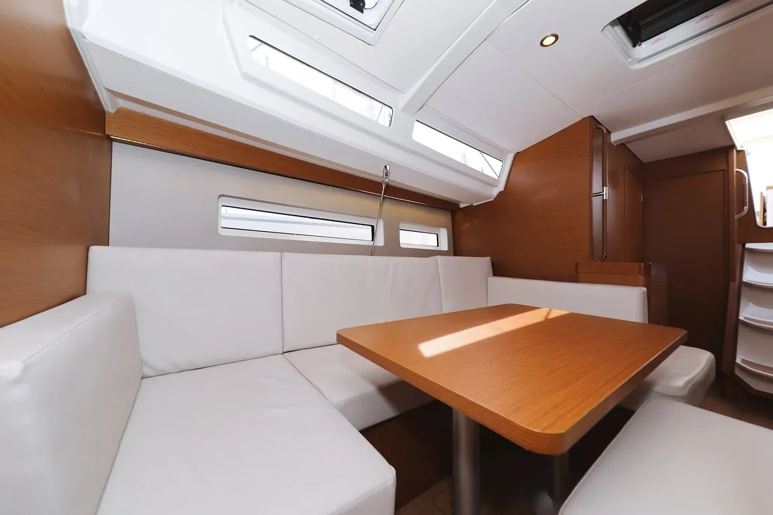 Salon of Waka, a Jeanneau Sun Odyssey 440 sailboat at Grad Biograd na Moru, Croatia