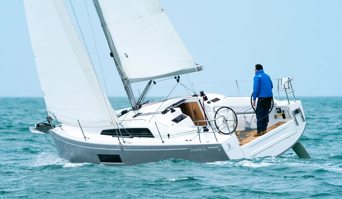 Exterior view of Peanut, a Beneteau Oceanis 30.1 sailboat at Road Town, British Virgin Islands