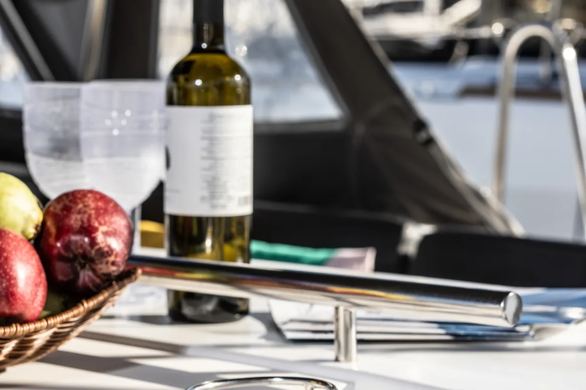 Deck of Mary Too, a Beneteau Oceanis 46.1 sailboat at Athens, Greece