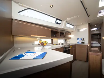 Galley of Mary Too, a Beneteau Oceanis 46.1 sailboat at Athens, Greece