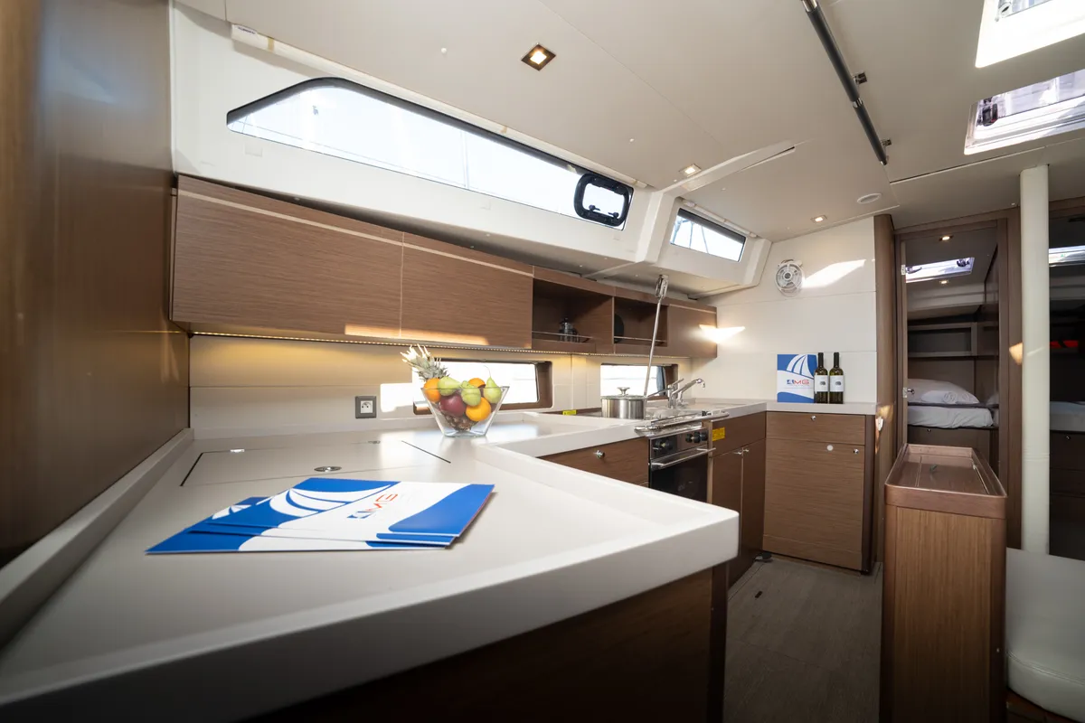 Galley of Mary Too, a Beneteau Oceanis 46.1 sailboat at Athens, Greece