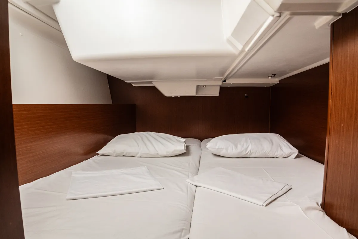 Cabin on Mary Too, a Beneteau Oceanis 46.1 sailboat at Athens, Greece