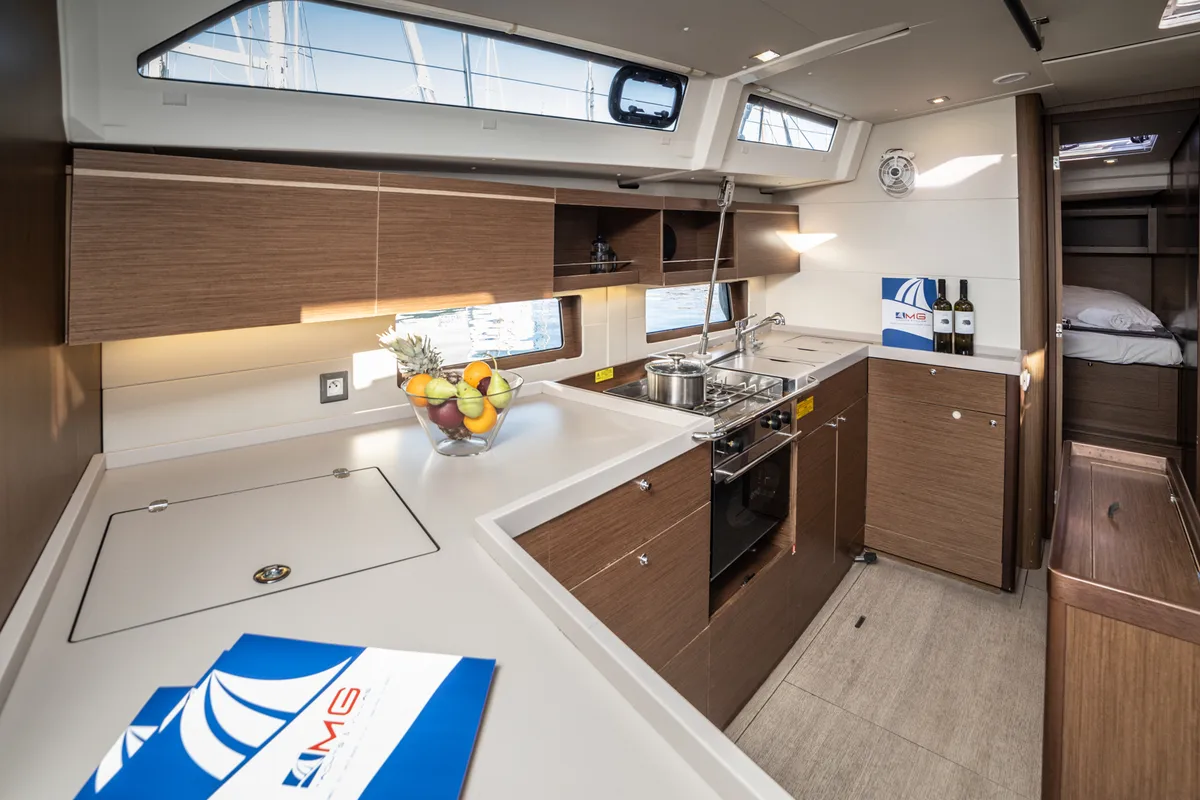 Galley of Mary Too, a Beneteau Oceanis 46.1 sailboat at Athens, Greece
