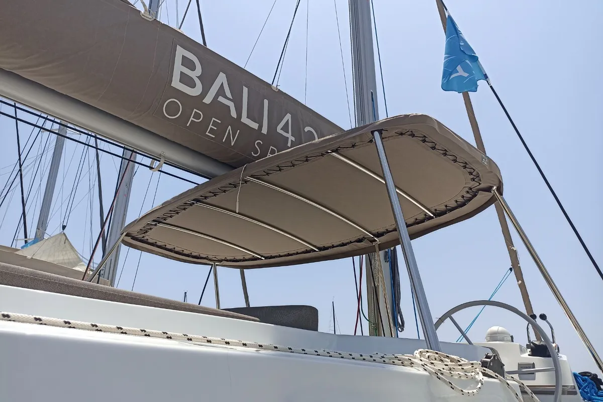 Mare Blu, a Bali 4.2 catamaran at Athens, Greece