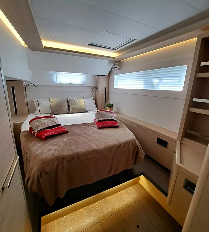 Cabin on Silver Elli, a Lagoon 46 catamaran at Pointe-à-Pitre, France