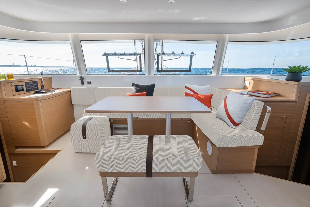Salon of Gladis, a Excess 14 catamaran at Zadar, Croatia