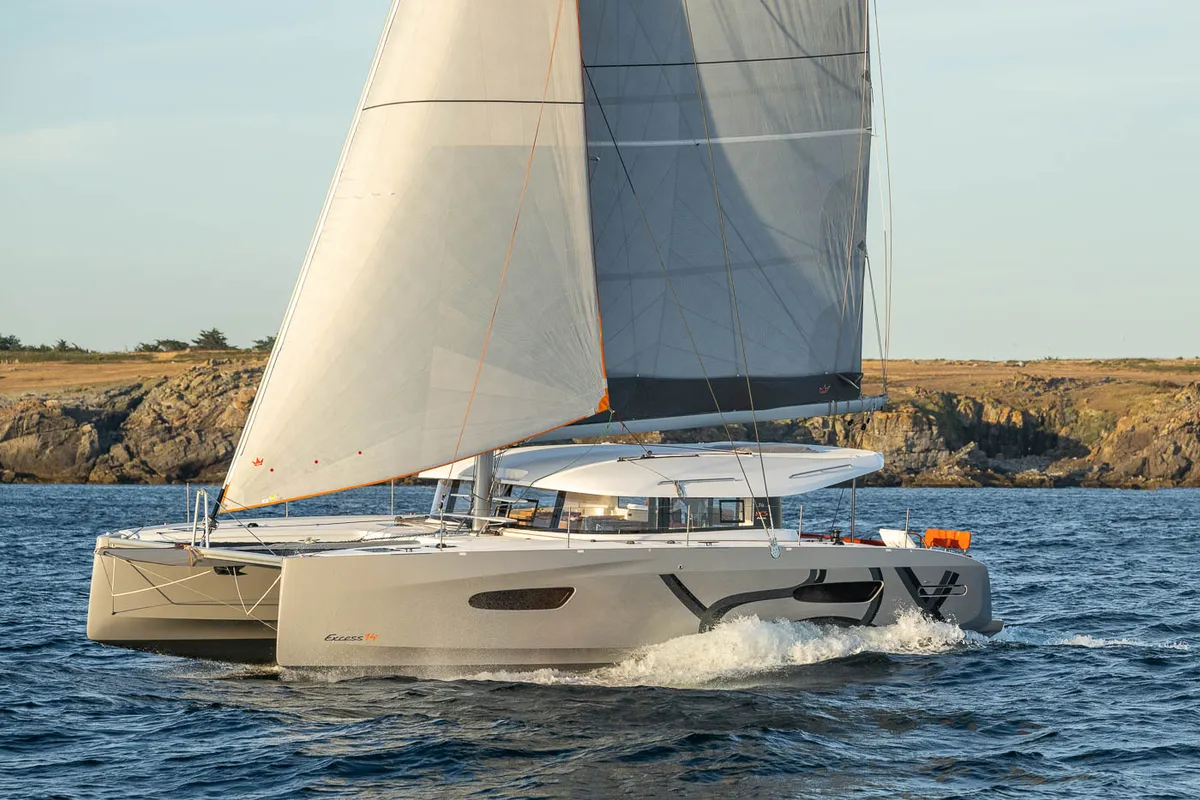 Exterior view of Gladis, a Excess 14 catamaran at Zadar, Croatia