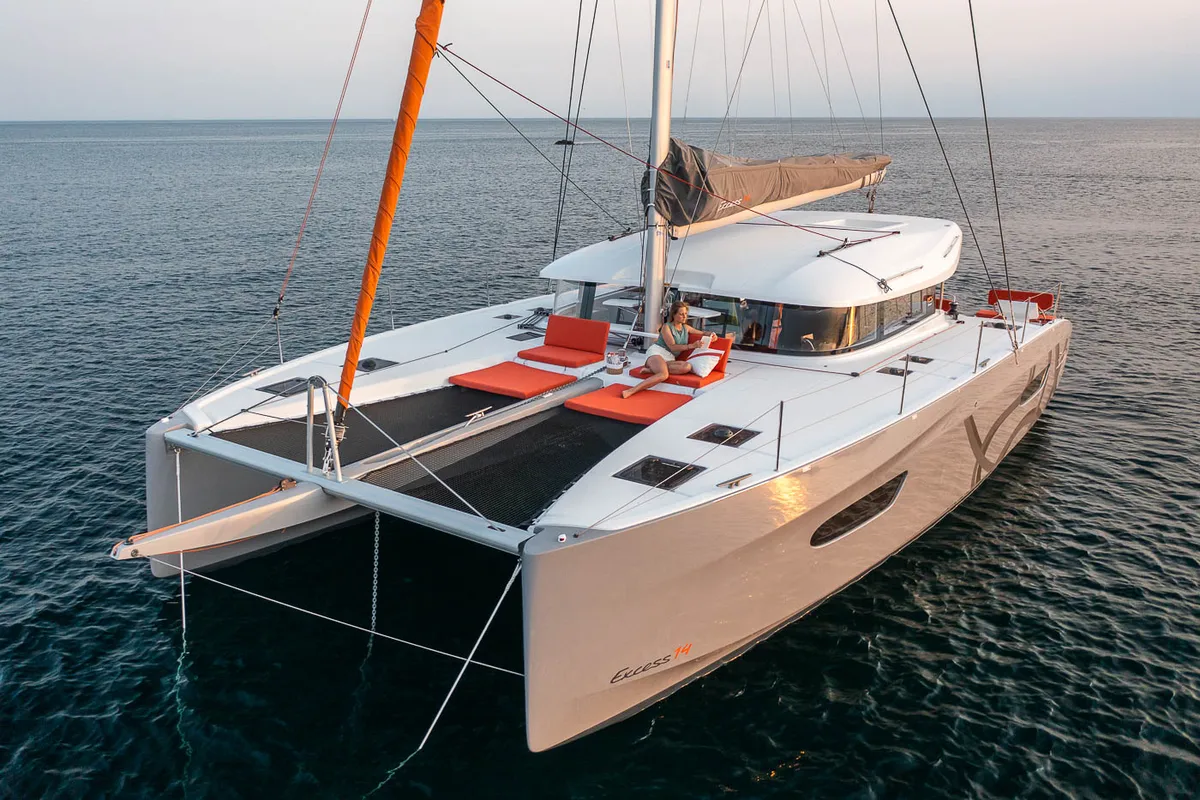 Exterior view of Gladis, a Excess 14 catamaran at Zadar, Croatia