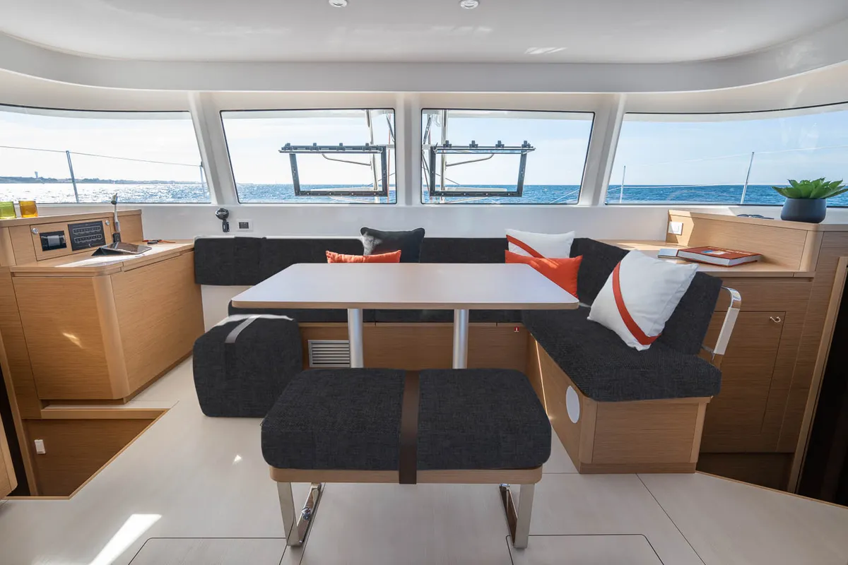 Salon of Gladis, a Excess 14 catamaran at Zadar, Croatia