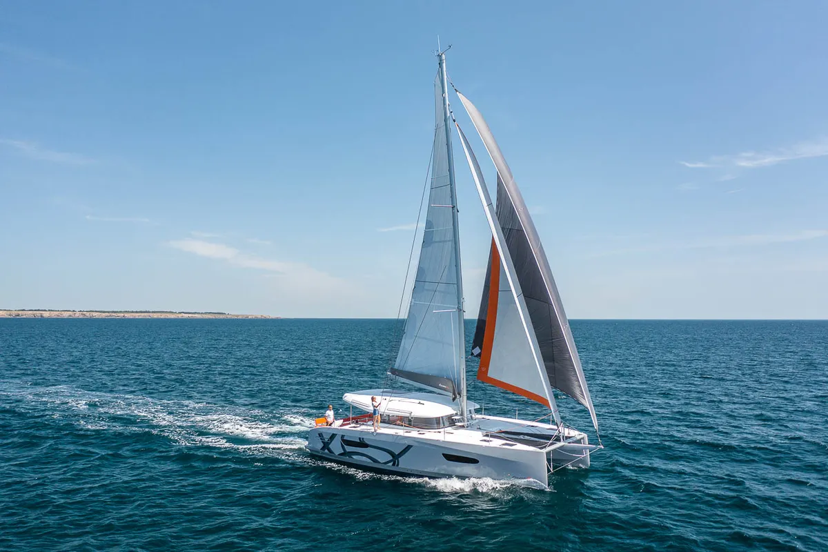 Exterior view of Gladis, a Excess 14 catamaran at Zadar, Croatia