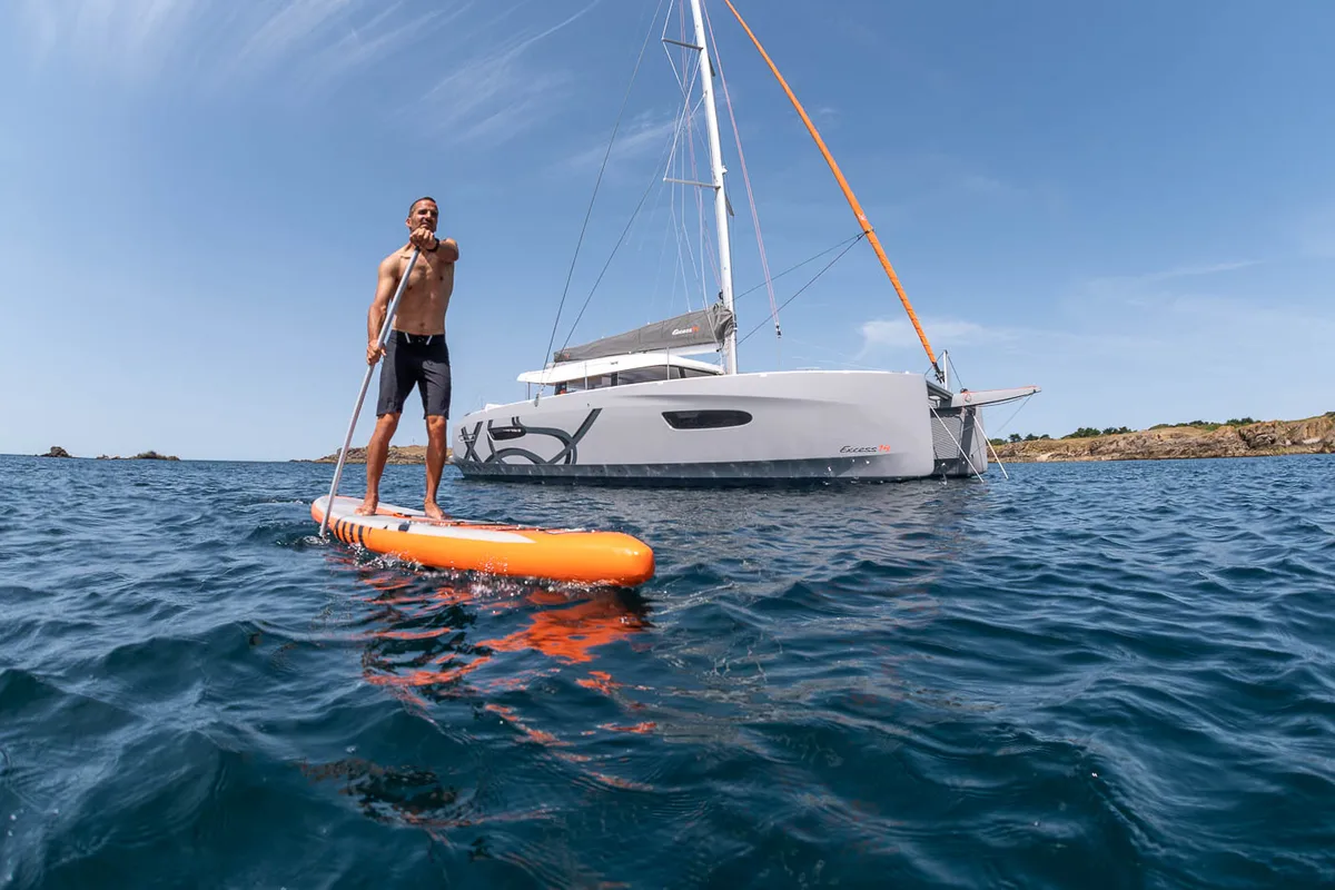 Exterior view of Gladis, a Excess 14 catamaran at Zadar, Croatia
