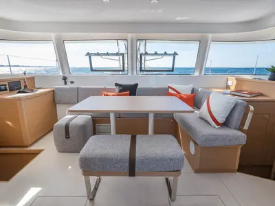 Salon of Gladis, a Excess 14 catamaran at Zadar, Croatia
