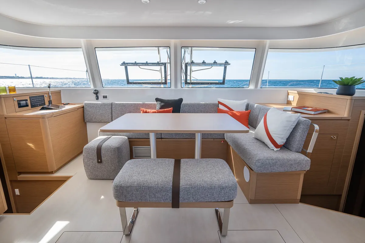 Salon of Gladis, a Excess 14 catamaran at Zadar, Croatia