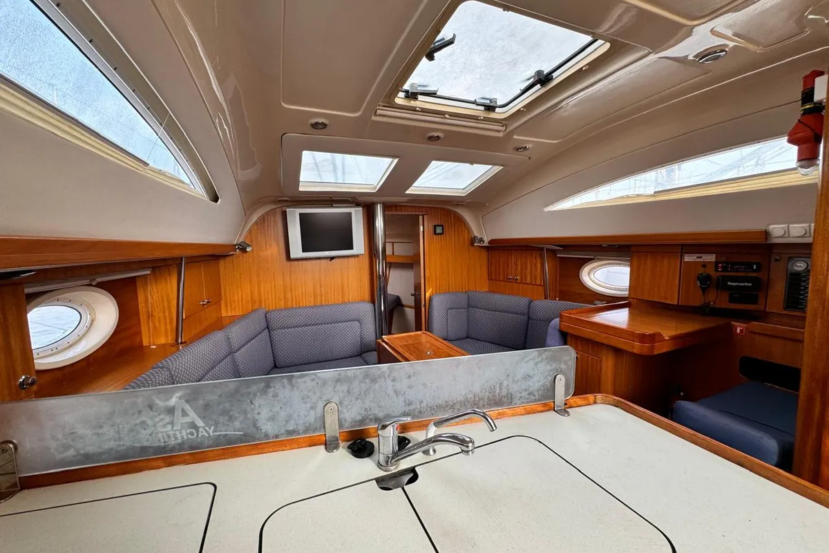 Galley of Sinje Sanje, a Elan 384 Impression sailboat at Punat, Croatia
