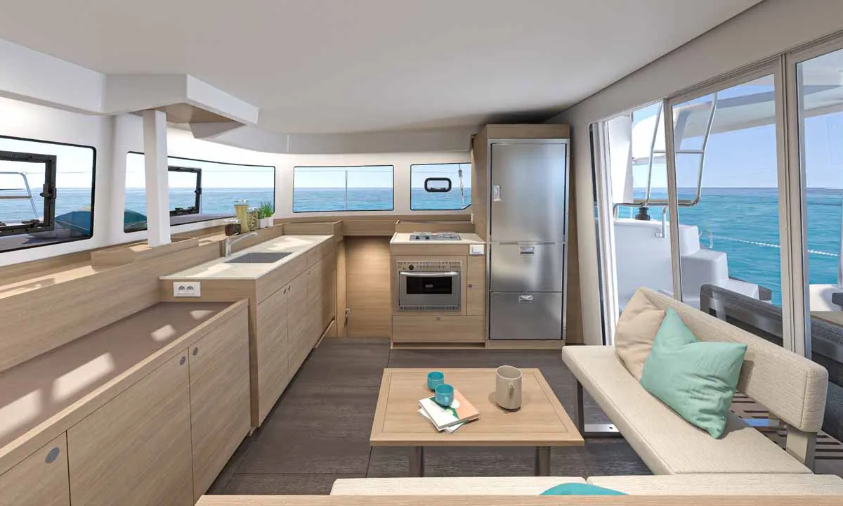 Galley of Marica, a Lagoon 38 catamaran at Grad Šibenik, Croatia