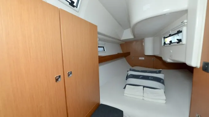 Cabin on Ami, a Bavaria Cruiser 33 sailboat at Pirovac, Croatia