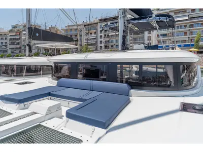 Deck of Anastasia, a Lagoon 46 catamaran at Piraeus, Greece
