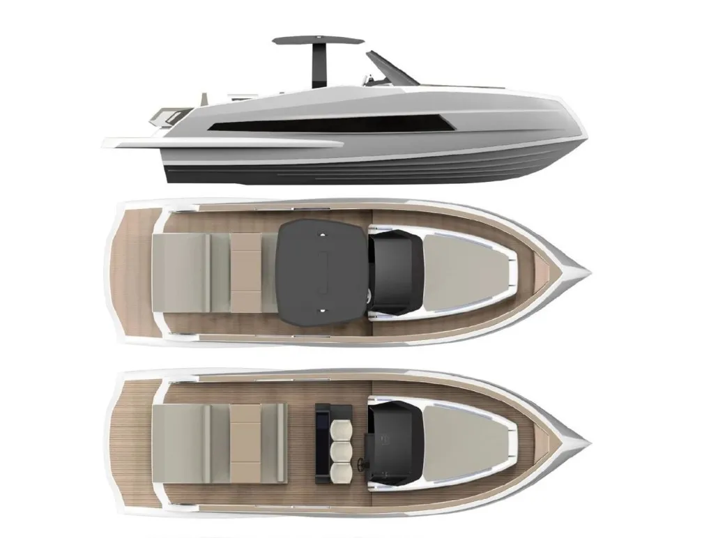 Floor plan of Pfeffer, a Gulet x-reuse motorboat at Palma de Mallorca, Spain