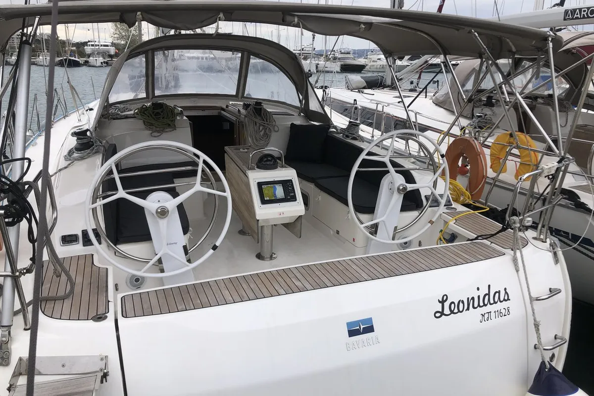 Leonidas, a Bavaria Cruiser 46 sailboat at Municipal Unit of Lefkada, Greece
