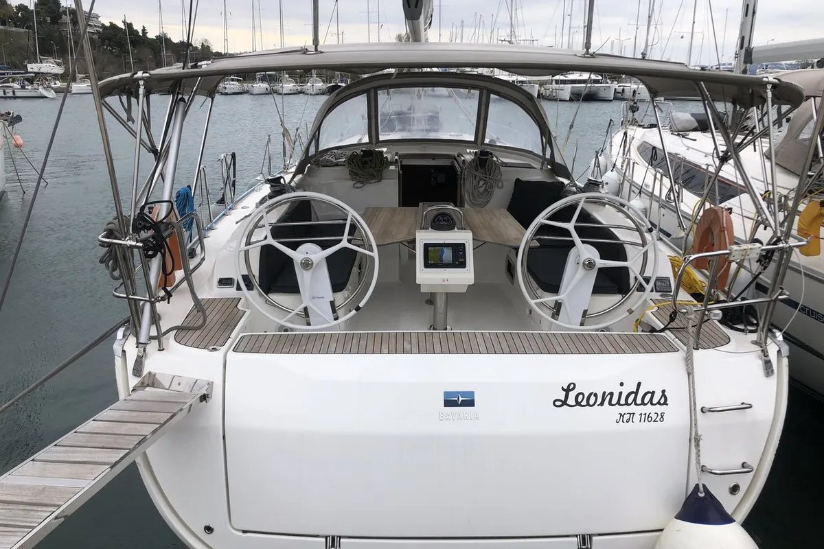 Leonidas, a Bavaria Cruiser 46 sailboat at Municipal Unit of Lefkada, Greece