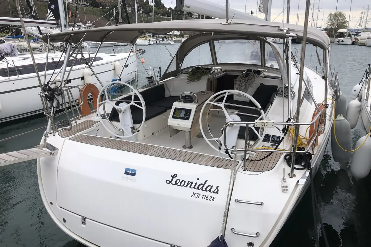 Leonidas, a Bavaria Cruiser 46 sailboat at Municipal Unit of Lefkada, Greece