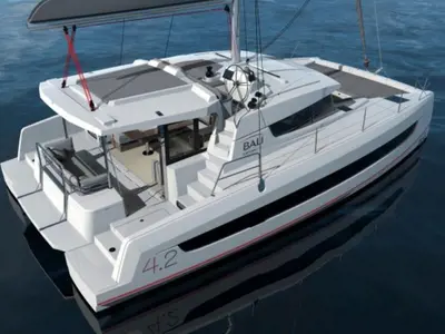 Pastel, a Bali 4.2 catamaran at Athens, Greece