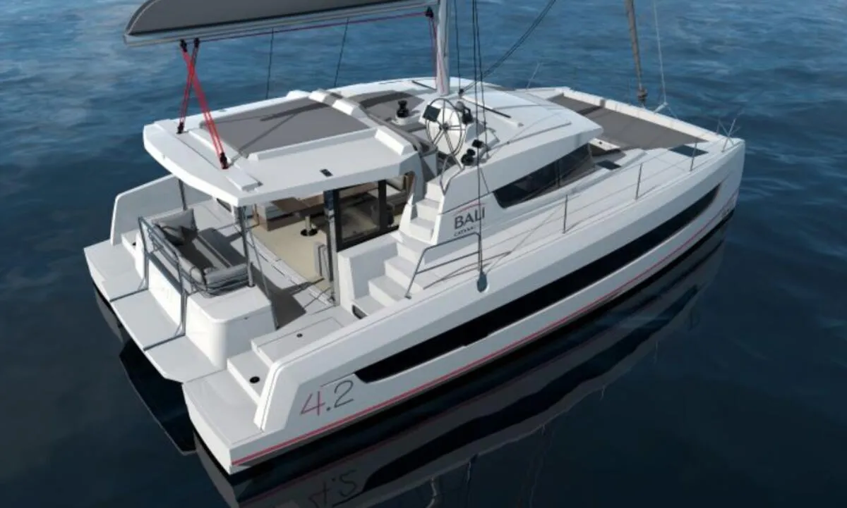 Pastel, a Bali 4.2 catamaran at Athens, Greece