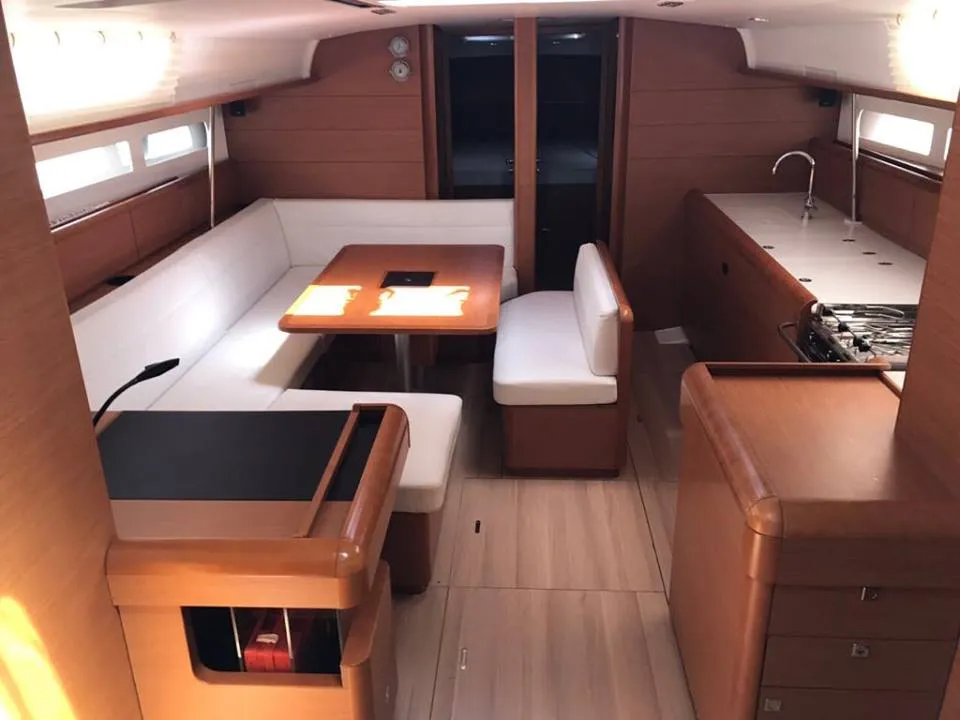 Salon of Maistros, a Jeanneau Sun Odyssey 519 sailboat at Lavreotiki Municipal Unit, Greece