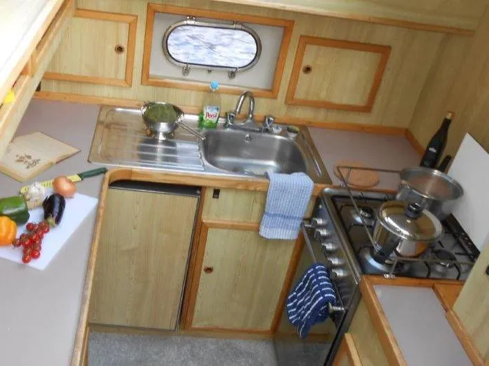 Galley of Cygnet Royal Star WHS, a motorboat at Laggan, United Kingdom