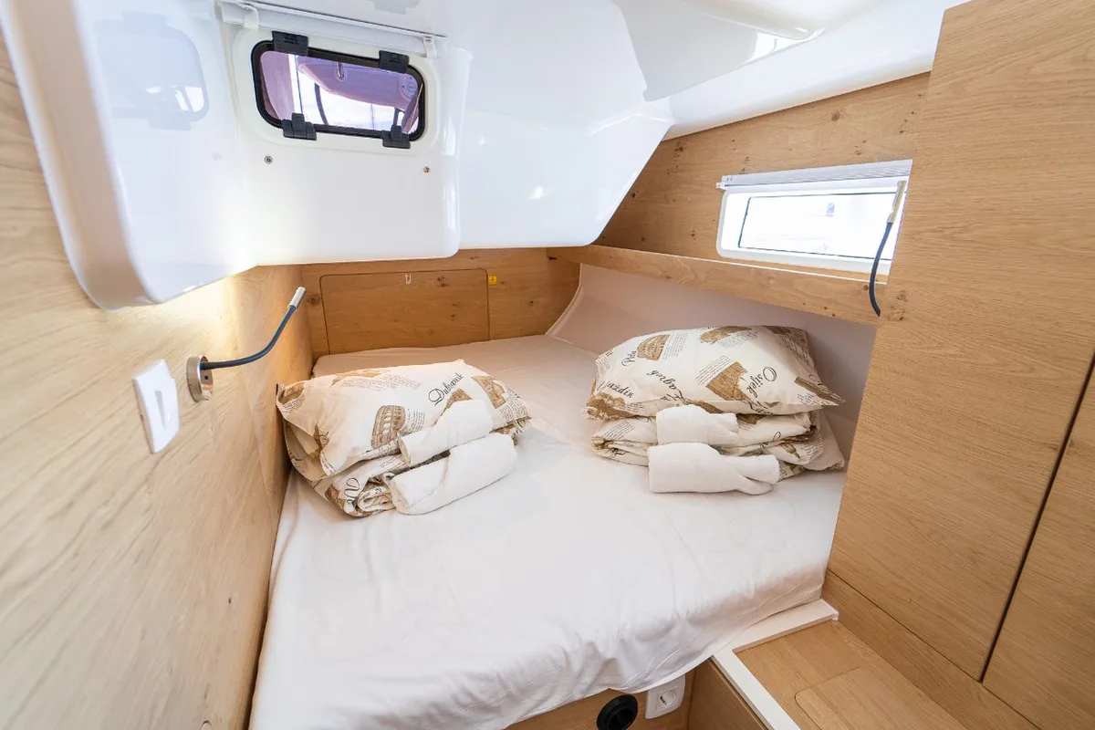 Cabin on Trinity, a Elan Impression 45 sailboat at Grad Kaštela, Croatia
