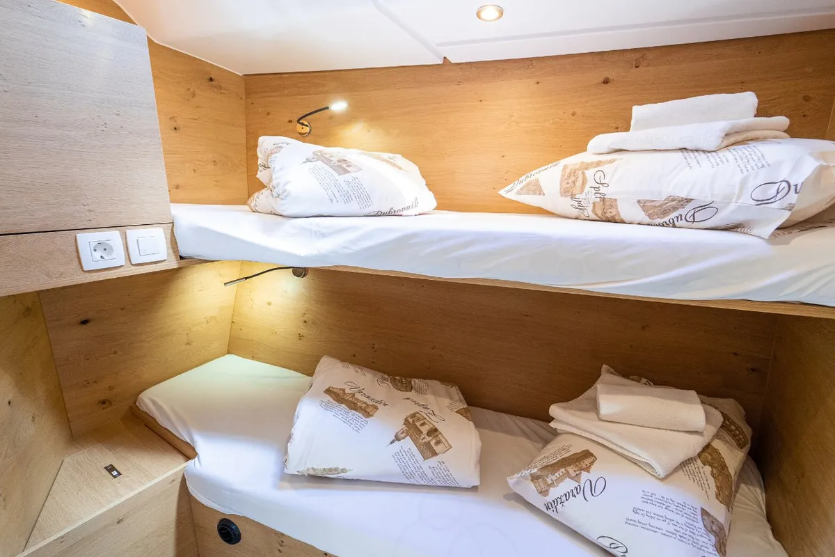 Cabin on Trinity, a Elan Impression 45 sailboat at Grad Kaštela, Croatia