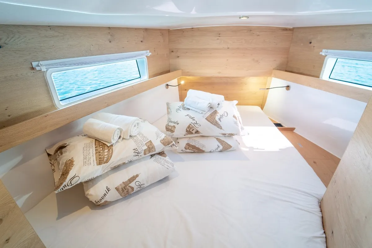 Cabin on Trinity, a Elan Impression 45 sailboat at Grad Kaštela, Croatia