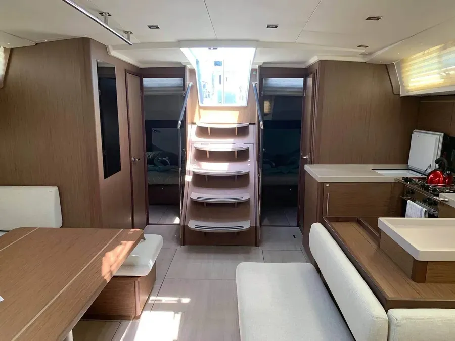 Elise, a Beneteau Oceanis 51.1 sailboat at Parikia, Greece