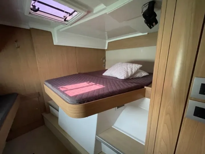 Cabin on No Name, a Bali Catspace catamaran at Municipal Unit of Lefkada, Greece