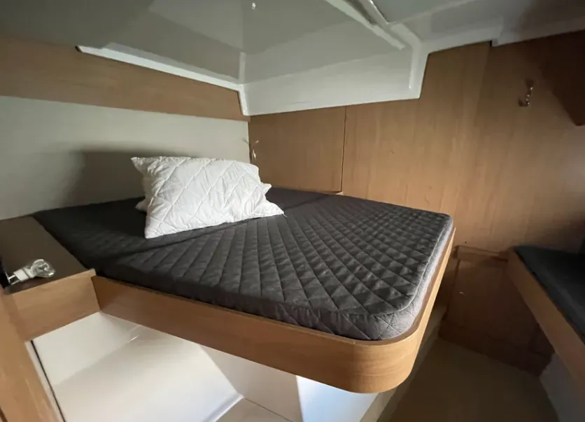 Cabin on No Name, a Bali Catspace catamaran at Municipal Unit of Lefkada, Greece