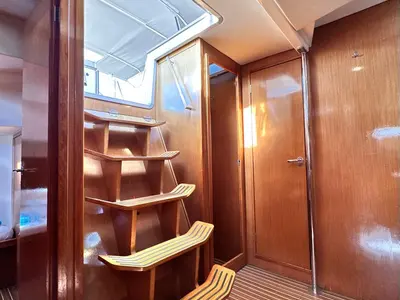 Salon of Heidrun, a Bavaria Cruiser 55 sailboat at Split, Croatia