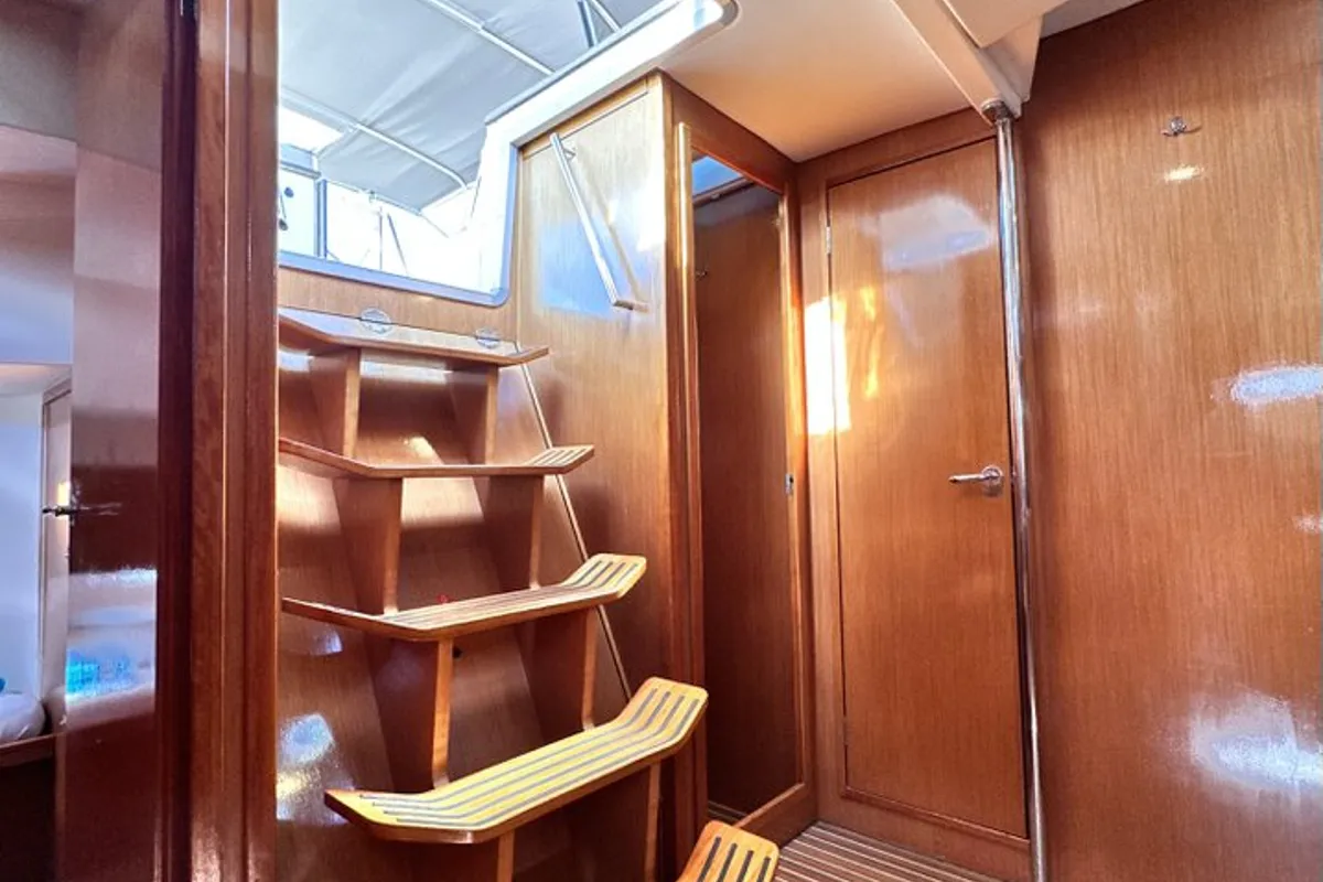 Salon of Heidrun, a Bavaria Cruiser 55 sailboat at Split, Croatia
