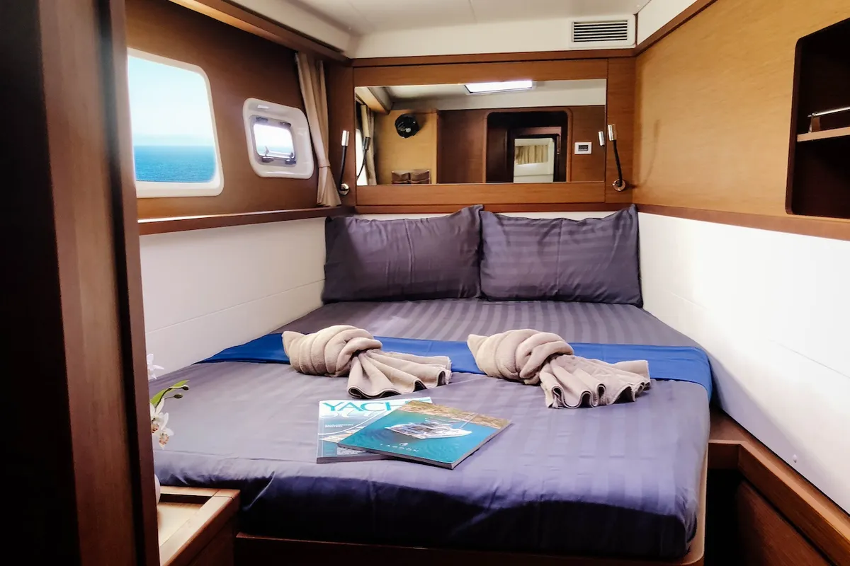 Cabin on Lagoon 450 S, a catamaran at Mai Khao, Thailand