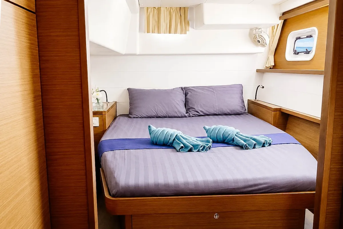 Cabin on Lagoon 450 S, a catamaran at Mai Khao, Thailand