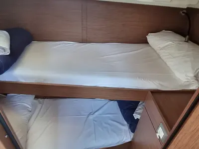Cabin on Electra, a Beneteau Oceanis 46.1 sailboat at Olbia, Italy