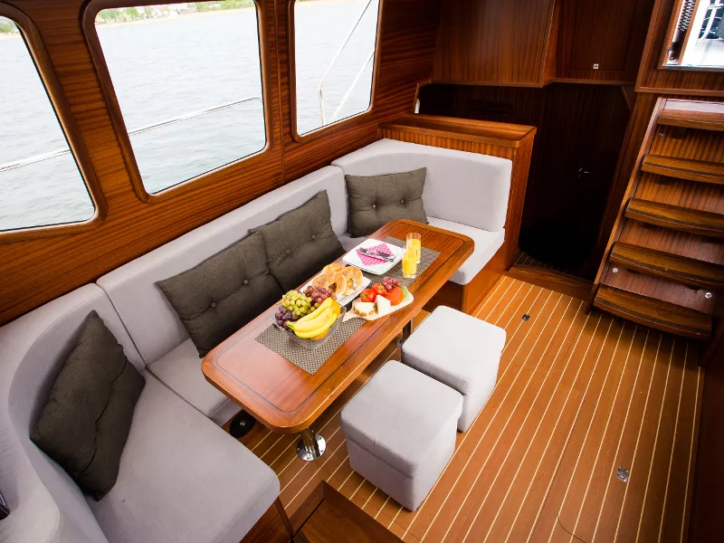 Salon of Nautiner 40.2 AFT, a Nautiner 40.2 AFT motorboat at Wilkasy, Poland