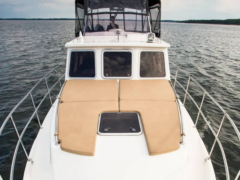 Deck of Nautiner 40.2 AFT, a Nautiner 40.2 AFT motorboat at Wilkasy, Poland