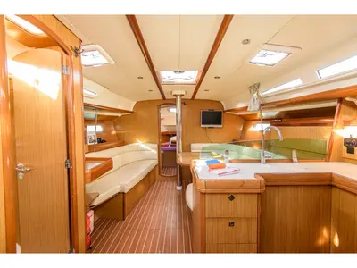 Salon of Benoit, a Jeanneau Sun Odyssey 42 i sailboat at San Vincenzo, Italy