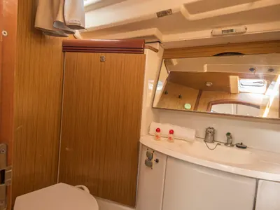 Head on Benoit, a Jeanneau Sun Odyssey 42 i sailboat at San Vincenzo, Italy