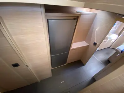 Galley of Lagoon 55, a catamaran at English Harbour, Antigua and Barbuda