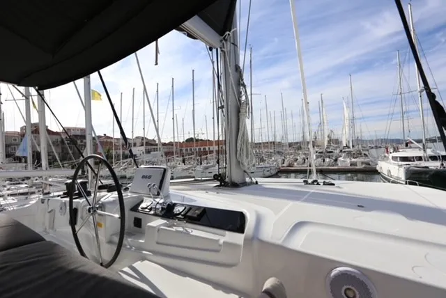 Head on Lady Point, a Lagoon 46 catamaran at Split, Croatia