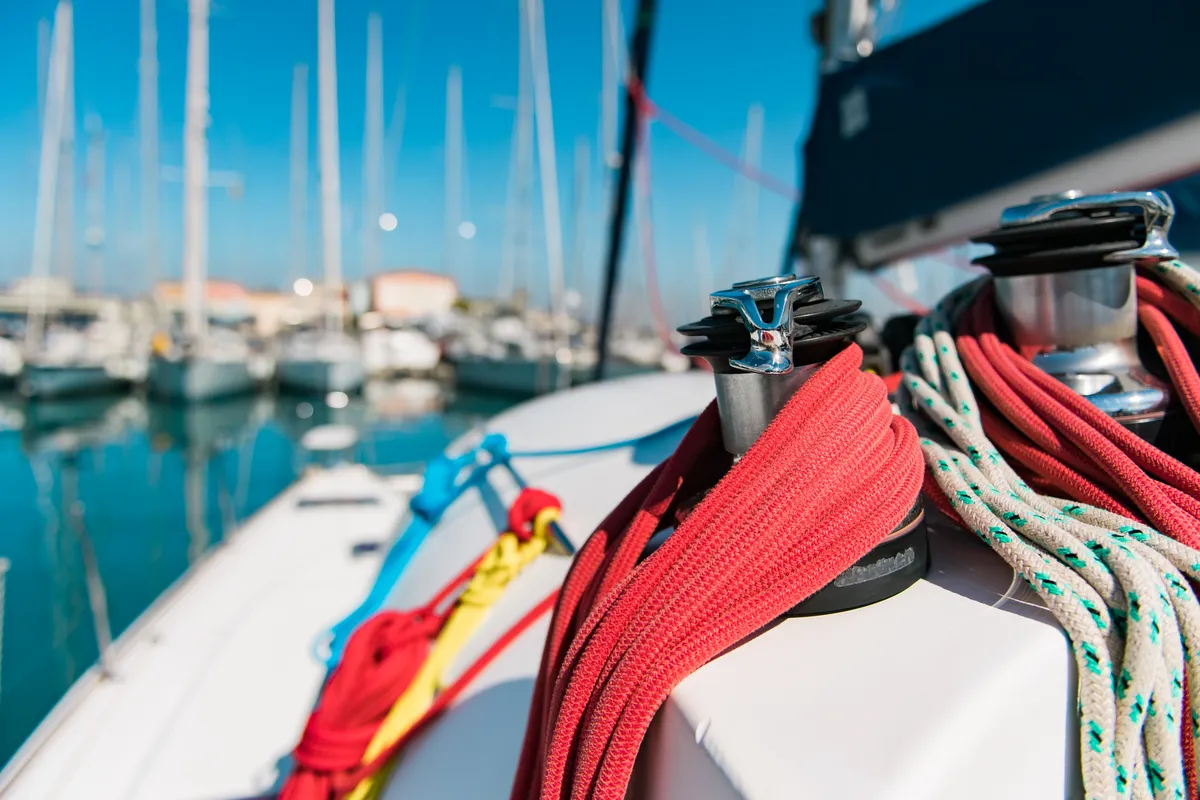 Deck of Zen (Pax 10), a Lagoon 380 S2 catamaran at Municipal Unit of Lefkada, Greece