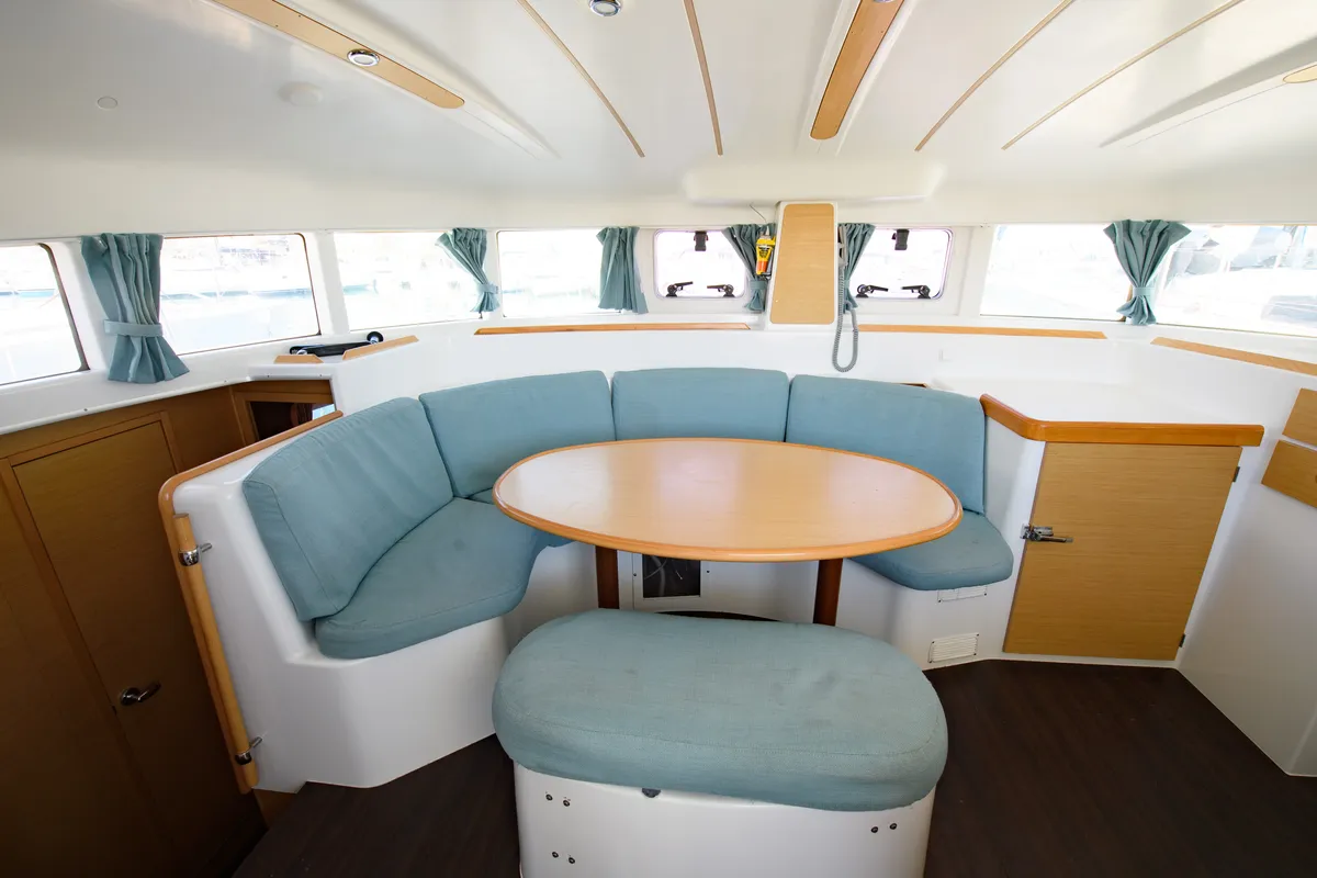Salon of Zen (Pax 10), a Lagoon 380 S2 catamaran at Municipal Unit of Lefkada, Greece
