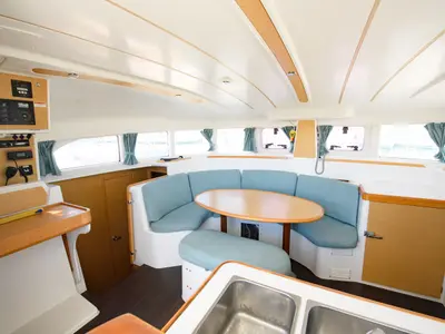 Salon of Zen (Pax 10), a Lagoon 380 S2 catamaran at Municipal Unit of Lefkada, Greece